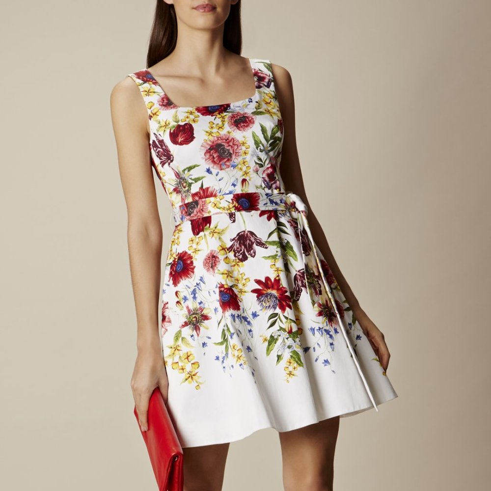 Karen Millen Floral A Line Dress, US10